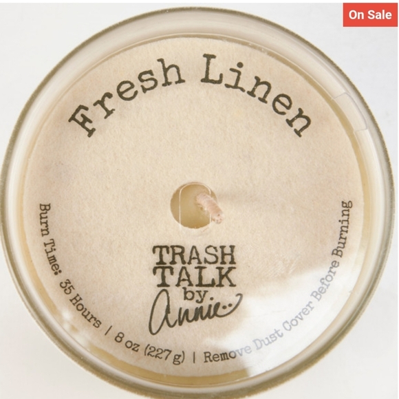 Trash Talk By Annie Jar Candle "Hope This Smells Better",Fresh Linen Scent,8 oz. - Picture 3 of 11